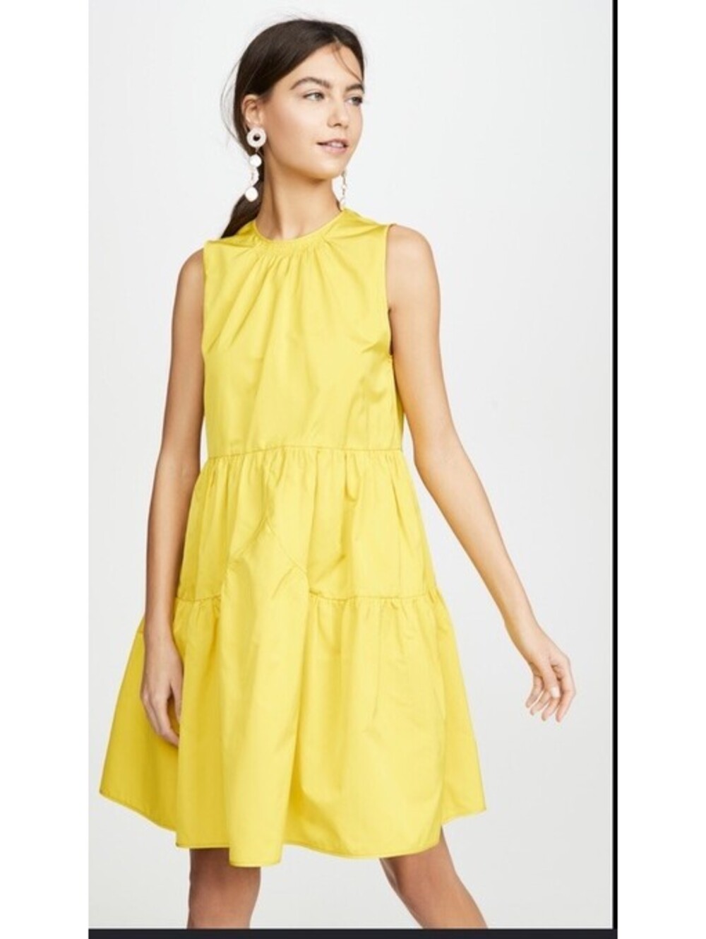 No 21 Sunshine Yellow Tiered Mini Babydoll Swing Dress Retail $755 XS/S